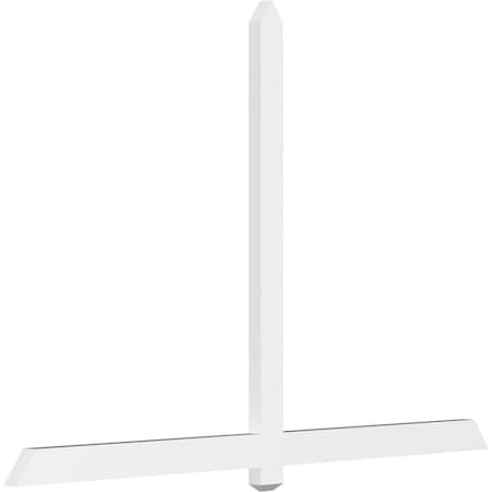 Ekena Millwork Eugene Architectural Grade PVC Gable Bracket, 84"W x 56"H x 2"D x 4"F, 16/12 Pitch GBP084X56X0204EUG00